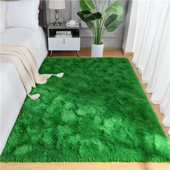 Luxury Soft Shaggy Rugs Carpets, 3x5 Feet Bedroom Rug Indoor Plush Area Rugs - Picture 1 of 8